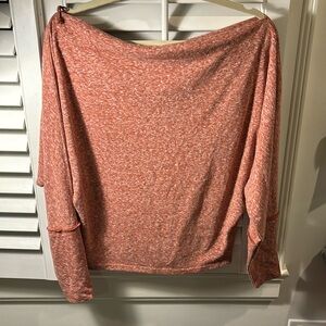 Free People (We The Free) Wide Neck Orange Long Sleeve